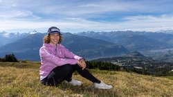 Michelle Gisin oberhalb von Crans-Montana VS, wo nächsten Februar die Ski-WM stattfindet. Ob sie dabei sein kann, ist unklar.