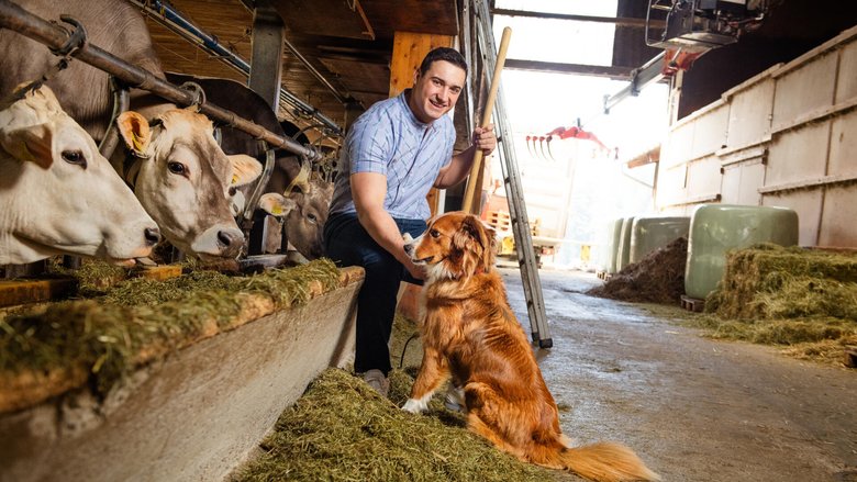Glücklicher Bauer: Werner Schlegel im Stall in Hemberg SG. Von den 30 Milchkühen hat er vier als Schwinger gewonnen.
