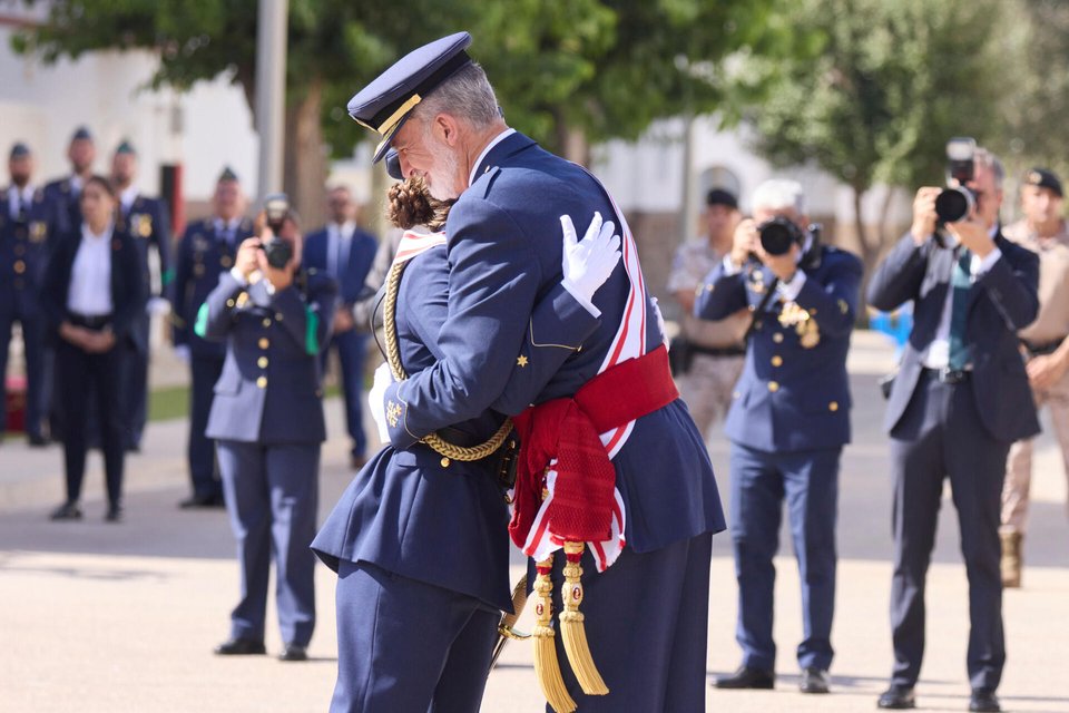 Murcia: Spanish Royals Attend The Delivery Of Royal Employment Offices At The General Academy Of Air And Space
