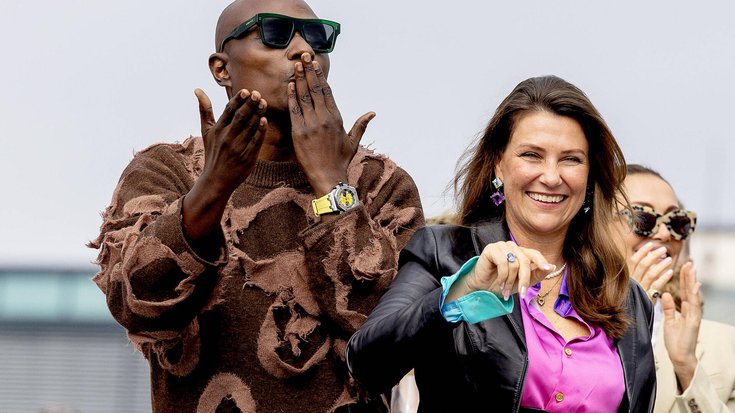 30-08-2024 Norway Princess Martha Louise and and American Shaman Durek Verrett arriving for a boat trip along the Geiran