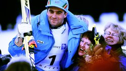 Der dreifache Olympiasieger und zweimalige Weltmeister Alberto Tomba 1994 im norwegischen Lillehammer.