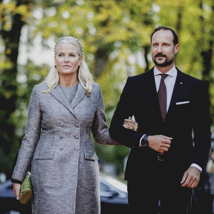Kronprinz Haakon von Norwegen, und Kronprinzessin Mette-Marit von Norwegen, aufgenommen im Rahmen des Festaktes zu 25 Ja