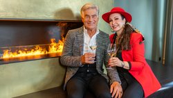 Geniessen die ­Zweisamkeit: Pino Gasparini und ­Lebenspartnerin Cordula Aebischer.