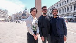 Zwei Tenöre und ein Bariton ergeben das Trio Il Volo: Gianluca Ginoble, Ignazio ­Boschetto und Piero Barone (von links) in Venedig. 