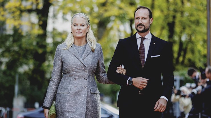 Kronprinz Haakon von Norwegen, und Kronprinzessin Mette-Marit von Norwegen, aufgenommen im Rahmen des Festaktes zu 25 Ja