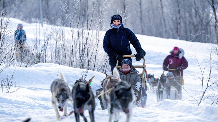 Princess Ingrid Alexandra during a dog sledding tour along a route .    ADEL  ROYALS MONACHY KONIGLICH ROYAUX ROYALTY QUEEN PRINCESS KING PRINCE