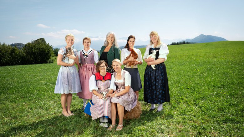 Diese sieben Landfrauen öffnen für «SRF bi de Lüt – Landfrauenküche» ihre Hoftüren (freitags, ab 30. 10., 20.05 Uhr, SRF 1): Claudia Kilchmann (hinten v.l.), Sonja Rutz, Miriam Bienz, Monika Kern, Margrit Streiff, Angélique Bapst (vorne v.l.) und Mirjam Leuenberger.