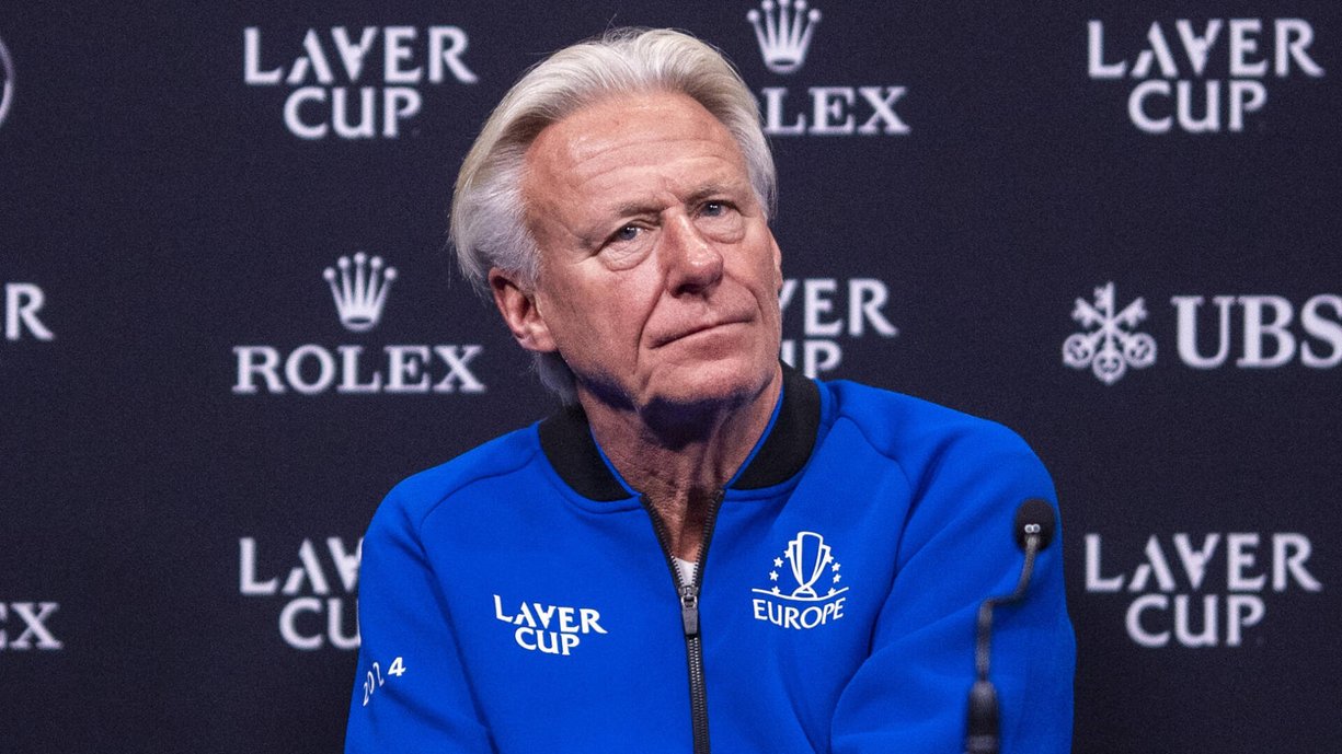 20.09.2024, Tennis, Herren, Laver Cup 2024, Berlin, Einzel, Pressekonferenz, Captain Björn Borg (Team Europe) bei der Pr