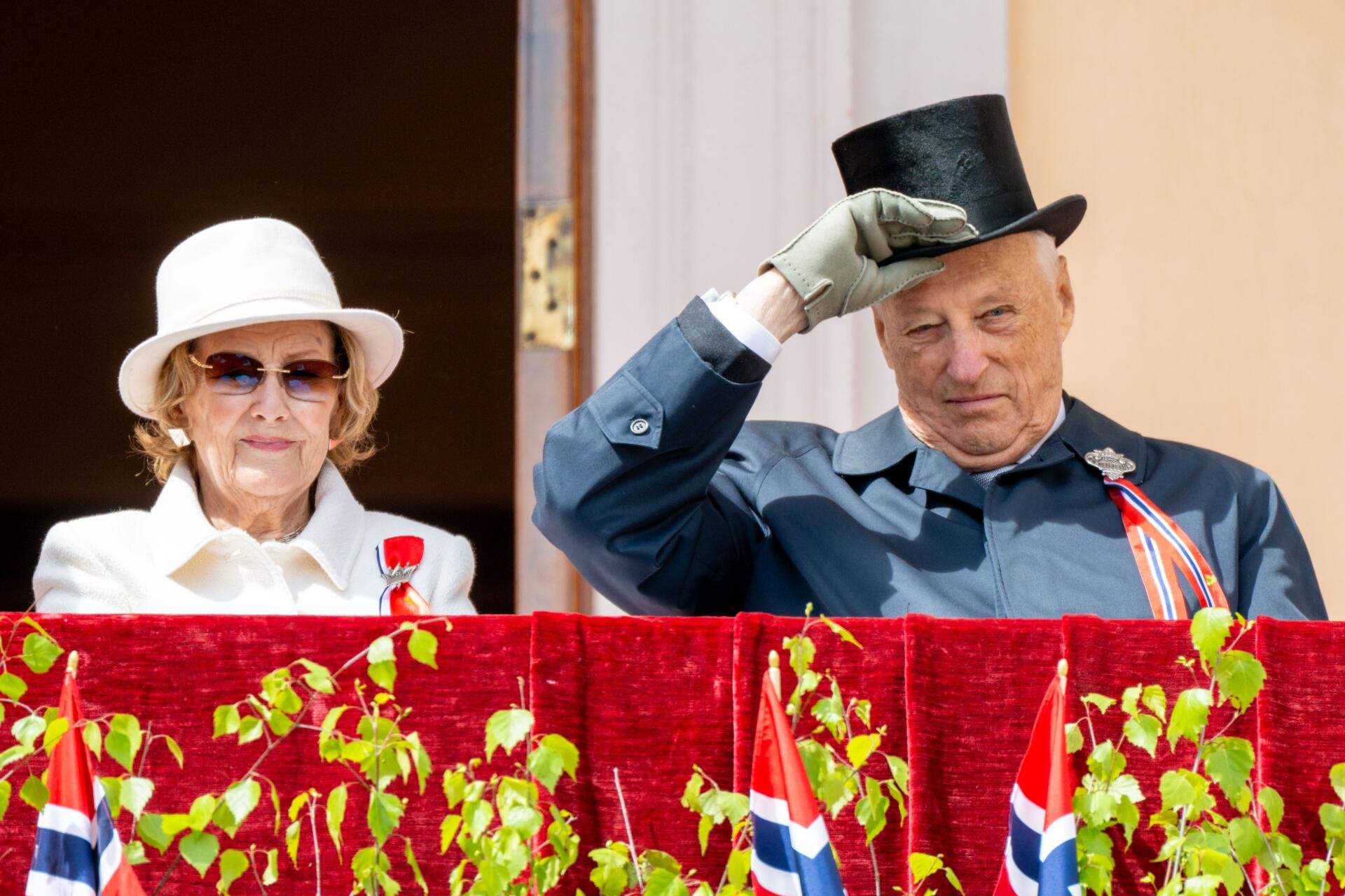 Norwegian Royals at National Day celebrations, Oslo, Norway - Balcony